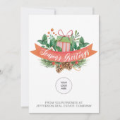 kerstcadeau voor Logo Feestdagenkaart (Voorkant)