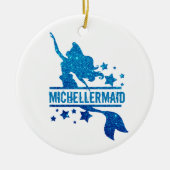 kerstcadeau voor maid princess glitter keramisch ornament (Voorkant)