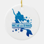 kerstcadeau voor maid princess glitter keramisch ornament (Achterkant)