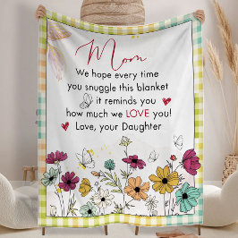 Kerstcadeau voor mam, alle seizoenen van de verjaa fleece deken