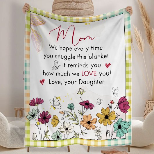 Kerstcadeau voor mam, alle seizoenen van de verjaa fleece deken