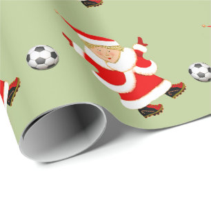 Kerstcadeau voor meisjesvoetbal cadeaupapier