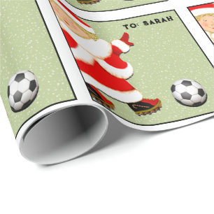 Kerstcadeau voor meisjesvoetbal cadeaupapier