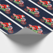 Kerstcadeau voor motorrijders cadeaupapier (Hoek)