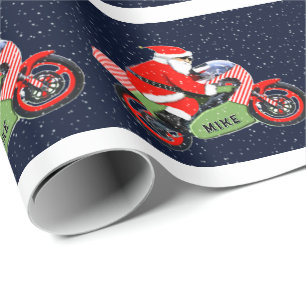 Kerstcadeau voor motorrijders cadeaupapier