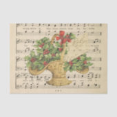 Kerstcadeau voor muziek op vel tissuepapier (Voorkant)