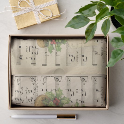 Kerstcadeau voor muziek op vel tissuepapier (Geschenk)