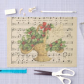 Kerstcadeau voor muziek op vel tissuepapier (Craft)