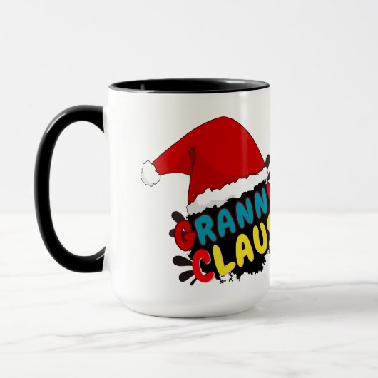 kerstcadeau voor oma claus mok (Links)