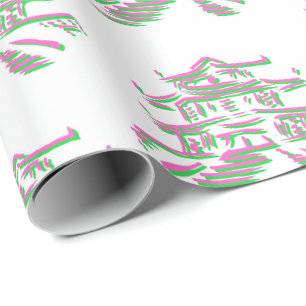 kerstcadeau voor Pagoda Pagodas Wrappapier Cadeaupapier