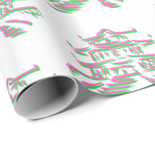 kerstcadeau voor Pagoda Pagodas Wrapping Paper Cadeaupapier