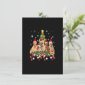 kerstcadeau voor Pajama Golden Retriever Tree Kaart (Staand voorkant)