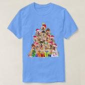 kerstcadeau voor Pajama Golden Retriever Tree T-shirt (Design voorkant)