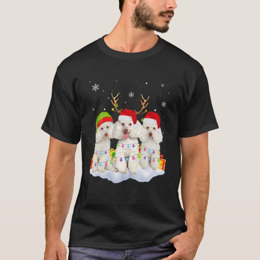 kerstcadeau voor Pajama Poodle T-shirt (Voorkant)