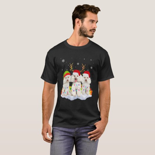 kerstcadeau voor Pajama Poodle T-shirt (Voorkant volledig)