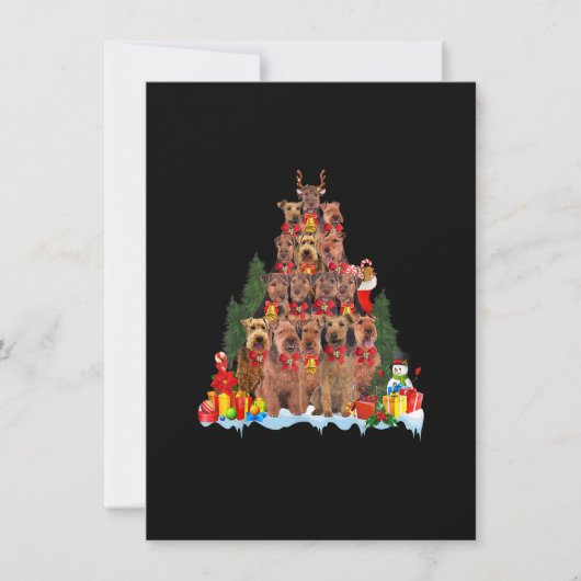 kerstcadeau voor Pajama Welsh Terrier Xmas - kerst Kaart (Voorkant)