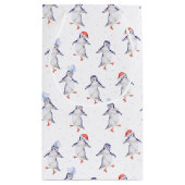 kerstcadeau voor pinguïns klein cadeauzakje (Achterkant)