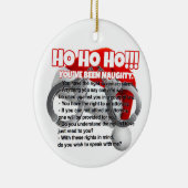 Kerstcadeau voor politieagent keramisch ornament (Rechts)