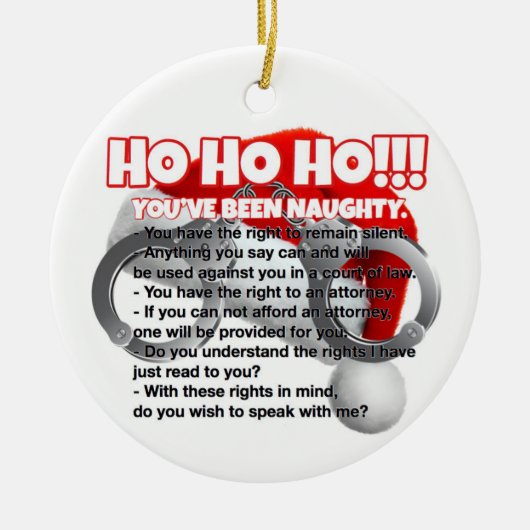 Kerstcadeau voor politieagent keramisch ornament (Voorkant)