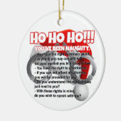 Kerstcadeau voor politieagent keramisch ornament (Links)