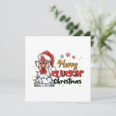 kerstcadeau voor prettige feestdagen kaart (Staand voorkant)