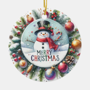 kerstcadeau voor prettige feestdagen keramisch ornament