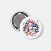 kerstcadeau voor prettige feestdagen magneet (Voorkant / Achterkant)