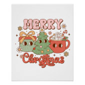 kerstcadeau voor prettige feestdagen perfect poster (Voorkant)