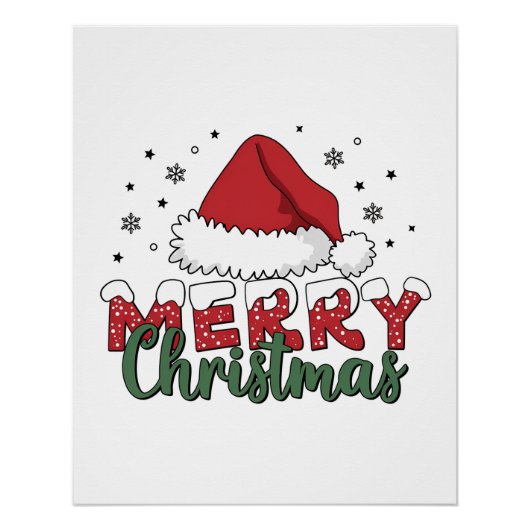 kerstcadeau voor prettige feestdagen perfect poster (Voorkant)