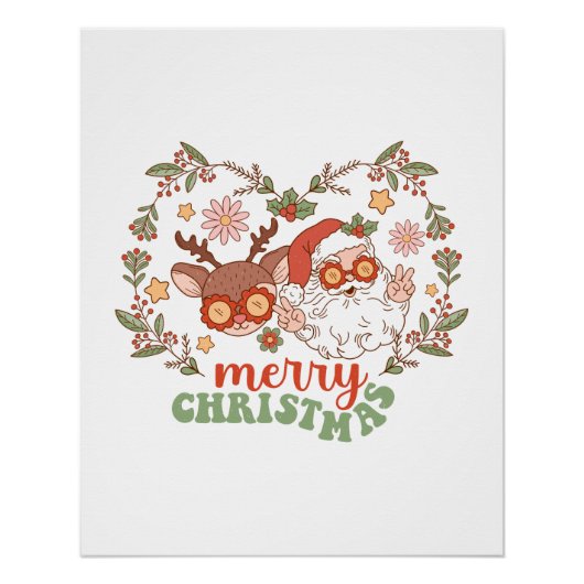 kerstcadeau voor prettige feestdagen perfect poster (Voorkant)