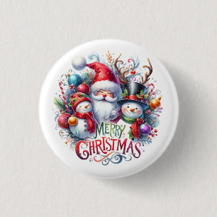 kerstcadeau voor prettige feestdagen ronde button 3,2 cm