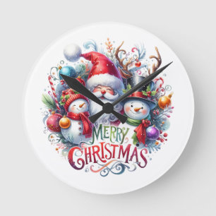 kerstcadeau voor prettige feestdagen ronde klok