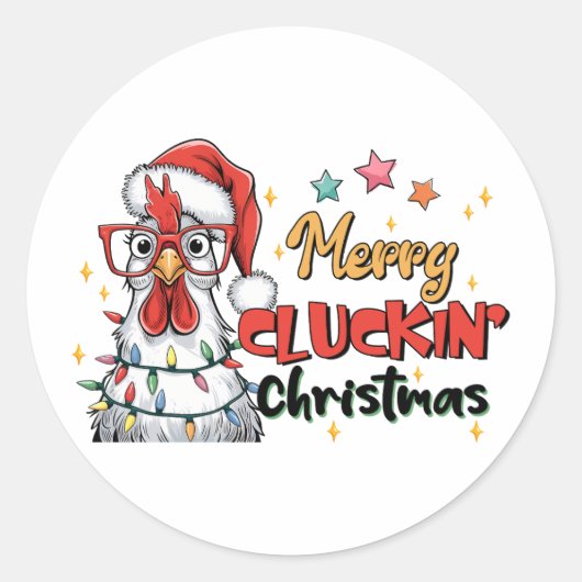 kerstcadeau voor prettige feestdagen ronde sticker (Voorkant)