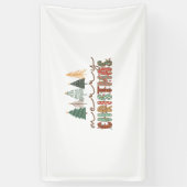 kerstcadeau voor prettige feestdagen spandoek (Verticaal)