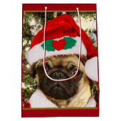 kerstcadeau voor puppy medium cadeauzakje (Achterkant)