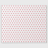 kerstcadeau voor Red & White Small Polka Dot Party Cadeaupapier (Vlak)