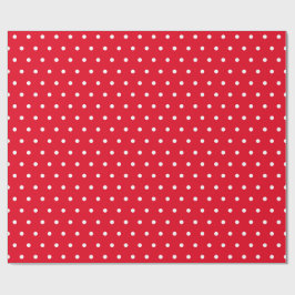 kerstcadeau voor Red & White Small Polka Dot Party Cadeaupapier
