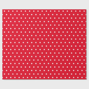 kerstcadeau voor Red & White Small Polka Dot Party Cadeaupapier