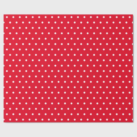 kerstcadeau voor Red & White Small Polka Dot Party Cadeaupapier (Vlak)