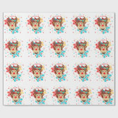 kerstcadeau voor rendierrender cadeaupapier (Vlak)