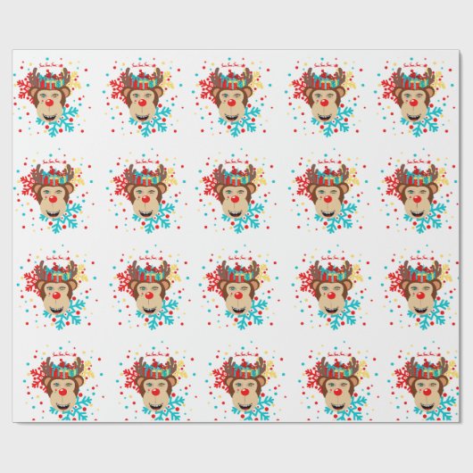 kerstcadeau voor rendierrender cadeaupapier (Vlak)