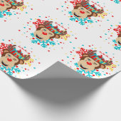 kerstcadeau voor rendierrender cadeaupapier (Hoek)