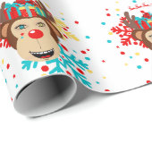 kerstcadeau voor rendierrender cadeaupapier (Rol Hoek)