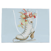 kerstcadeau voor Schaats met kerstcadeau Groot Cadeauzakje (Achterkant)