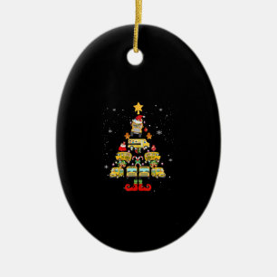 kerstcadeau voor schoolbuschauffeur keramisch ornament