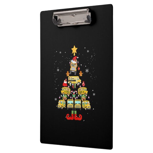kerstcadeau voor schoolbuschauffeur klembord (Links)