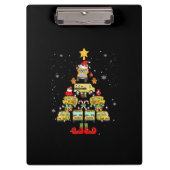 kerstcadeau voor schoolbuschauffeur klembord (Voorkant)