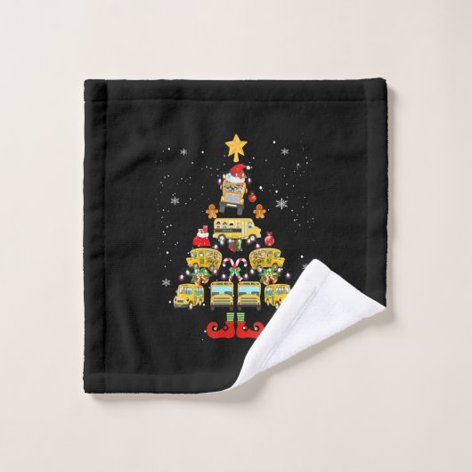 kerstcadeau voor schoolbuschauffeur washandje (Wasdoekje)