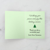 Kerstcadeau voor schoolleraar gepersonaliseerd kaart (Binnen)