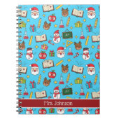 Kerstcadeau voor schoolleraar gepersonaliseerd notitieboek (Voorkant)